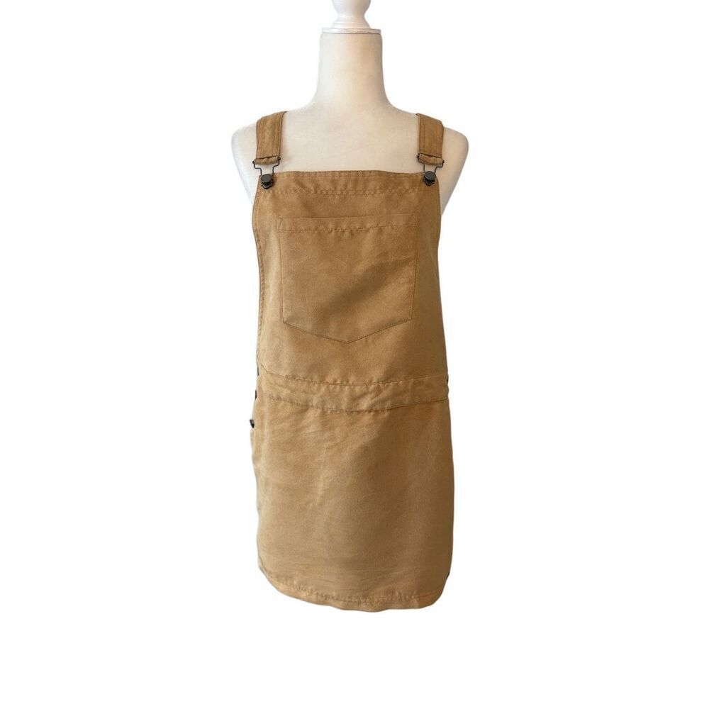 ROXY faux suede overall jumper in camel - M